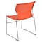 Flash Furniture Orange Plastic Stack Chair RUT-438-OR-GG - alternate 6